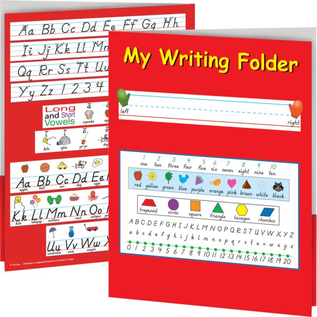 My Writing Folder - D&#039;Nealian - 12 folders