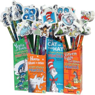 Dr. Seuss™ Giant Eraser Pencils - 36 pencils