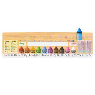 Really Good Stuff® Deluxe Slide-to-Learn Counting Crayon Desktop Helpers™- Set of 24