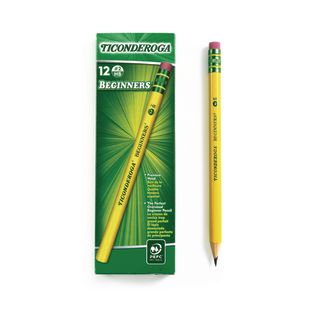 Ticonderoga® Beginners® No. 2 Pencils - With Erasers, Set of 12