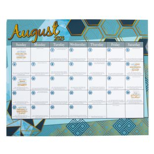 Really Good Stuff® Cool and Calm Monthly Calendar Pages and Stickers 2023-2024 Double Sided