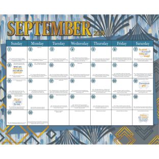 Really Good Stuff® Cool and Calm Monthly Calendar Pages and Stickers 2024-2025 Double Sided