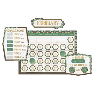 Eucalyptus Calendar Bulletin Board - 91 Pieces