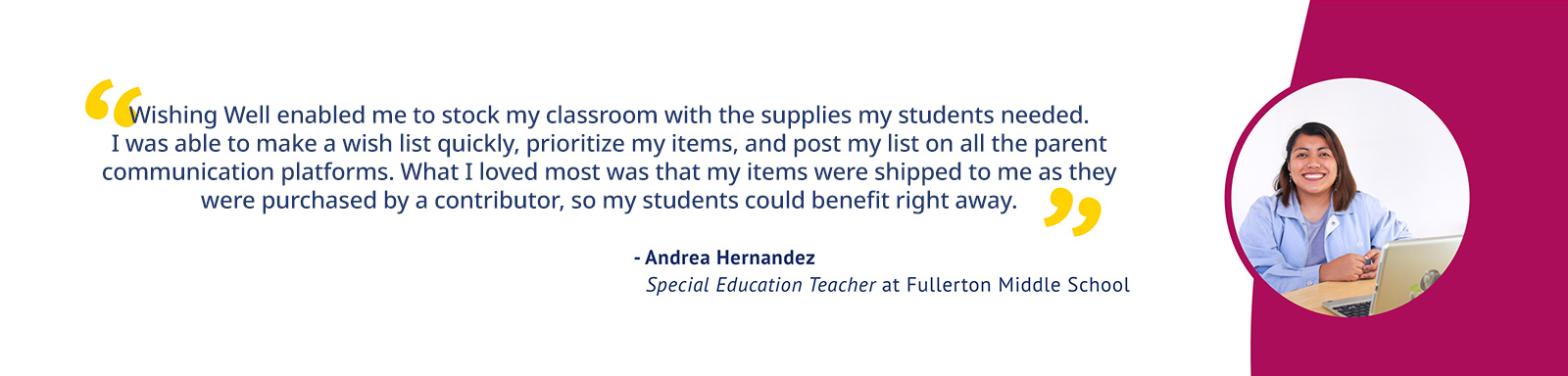 Andrea Hernandez, Special Education Teacher at Fullerton Middle School